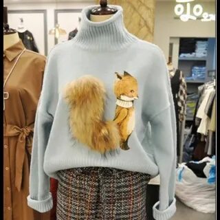 Sweaters - 🆕 Bushy Tailed Fox Slouchy Sweater #sweatersforca