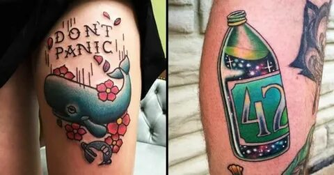 16 Geeky Hitchhiker's Guide To The Galaxy Tattoos * Tattoodo