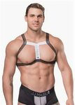 JJ Malibu Gladiator Harness - White Shop MensUnderwear.io