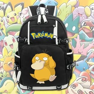 Pokemon Psyduck Cartoon Bag Japanese Anime Backpack For Stud