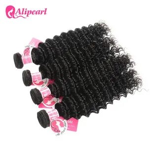 Ali Pearl Hair 4 Bundles Deep Wave Peruvian Hair Weave Human