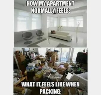 "How my apartment normally feels ..." #Moving #SandhillsMovi
