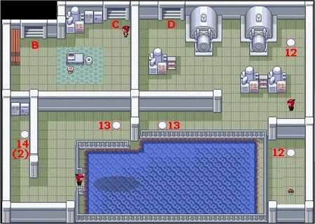 Pokemon Ruby and Sapphire :: Map of Team Magma's Lilycove Ba