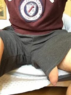 Cock Hanging Out Of Shorts