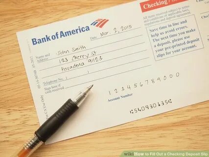 How To Fill Out A Deposit Slip At Bank Of America - Consumer