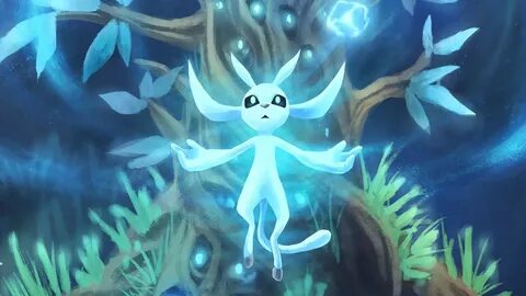 Original drawing of Mora and Ori from the game Ori and the B