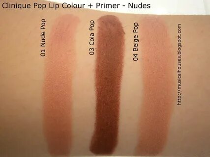 Clinique Pop Lip Colour Primer Swatches Nudes musicalhouse. 