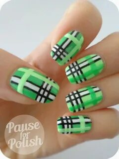 Pause For Polish: Claire's Accessories Neon Plaid Nail Art G