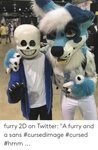 Furry 2D on Twitter a Furry and a Sans #Cursedimage #Cursed 