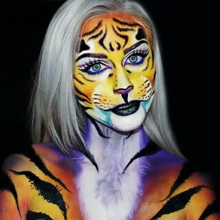 Tiger Halloween makeup IG: @sadieshill_makeup Animal makeup,