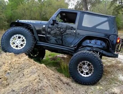 Got rubber? 40's on a two door JK! Too much or just right? #