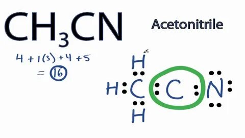 How to Draw the Lewis Dot Structure for CH3CN: Acetonitrile 
