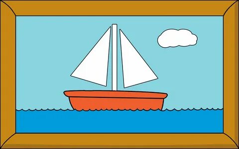 Картина с корабликом из мультфильма Симпсоны Обои на рабочий