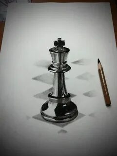 king chess piece in charcoal pencil Chess piece tattoo, Ches