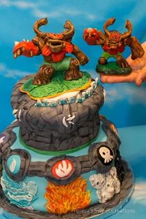 Skylanders Giants Birthday Cake With Edible Tree Rex - CakeC