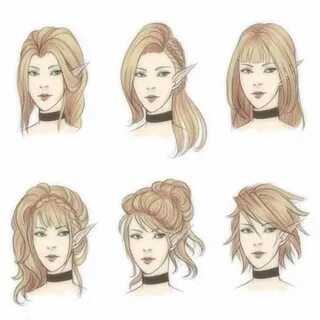 Female Elf Hairstyles Drawing - Pixie haircut elf thingie by