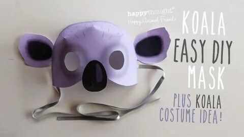 Printable koala mask template + easy costume idea! - YouTube