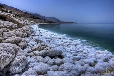 The salty coast line of the Dead Sea Travel photography, Tra