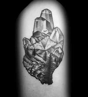60 Crystal Tattoo Designs For Men - Polished Stone Ink Ideas