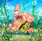 Roided out Patrick Star fucks SpongeBob Hot Gay Comics