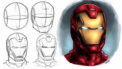 Iron Man Mask Drawing Video - Drawing Arts