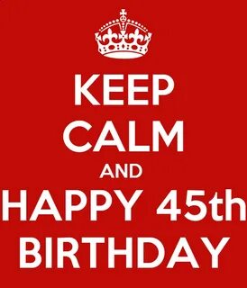 KEEP CALM AND HAPPY 45th BIRTHDAY Poster Fedrico Keep Calm-o