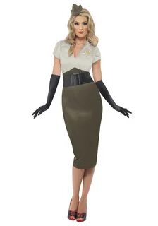 WW2 Army Pin Up Darling Costume - Halloween Costumes