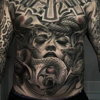 Ramón on Twitter Medusa tattoo, Cool chest tattoos, Chest pi