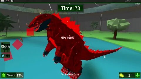 Roblox / Dinosaur Hunter : Fire Godzilla!!! - YouTube