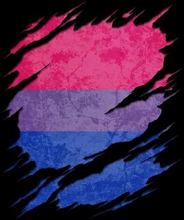 Bisexual Pride Flag Ripped Reveal Digital Art by Patrick Hil
