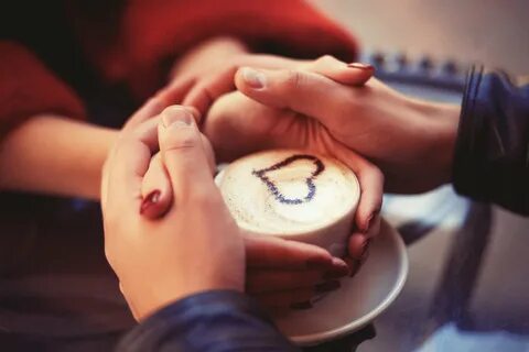 White ceramic cup, holding hands, coffee, couple HD wallpape
