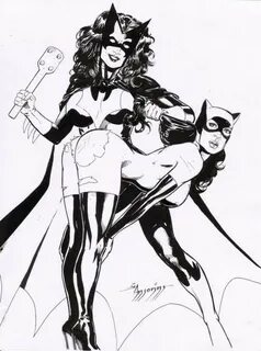 Chicago Spanking Review Comics Page 1 - Batwoman Spanks Catw