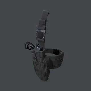 3D model Holster With Gun VR / AR / low-poly CGTrader
