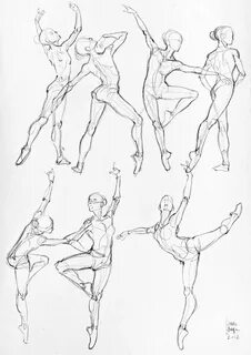 Ballet Ballerina Dancers Sketch Drawing Pose Illustration In