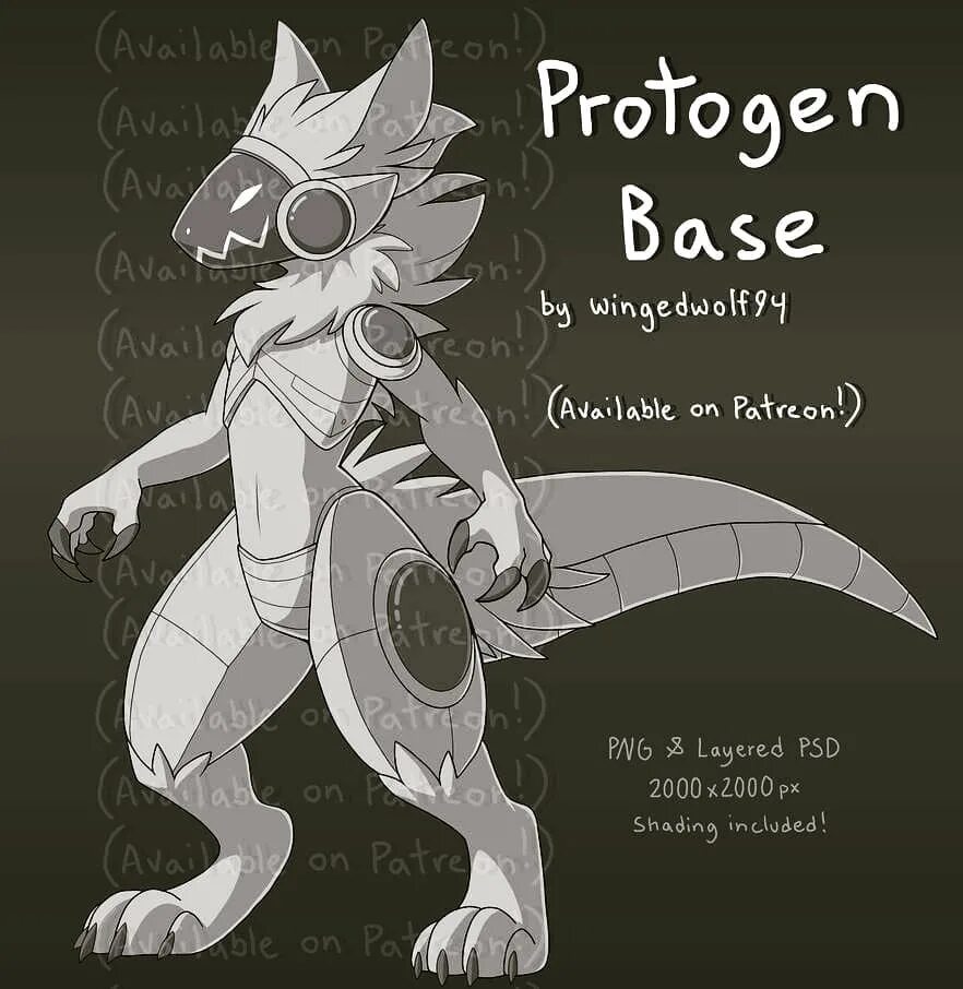 https://www.patreon.com/posts/protogen-base-32293299 #art #furry #protogen&...