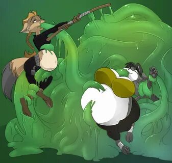 Slime Fight! (art by KrystalVix) by Rev701 -- Fur Affinity d