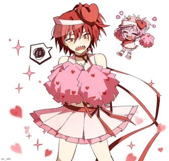 Safebooru - 1boy 1girl :d alternate costume amulet heart amu