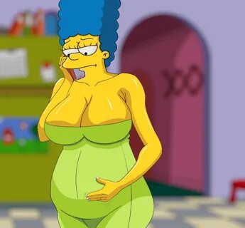 fjm, marge simpson, the simpsons, tagme, big tits, pregnant.