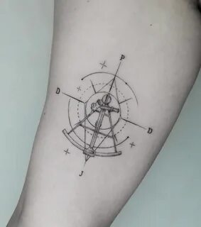 Image result for sextant tattoo Hình xăm mỏ neo, Tattoo stud