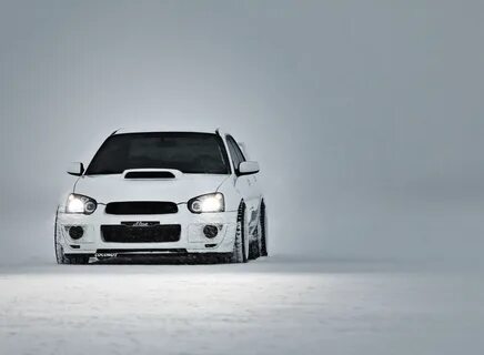 Скачать обои Subaru, Impreza, WRX, Winter, STI, White, разде