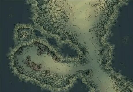 Cavern Mouth 2-Minute Tabletop Fantasy map, Dungeon maps, Ma
