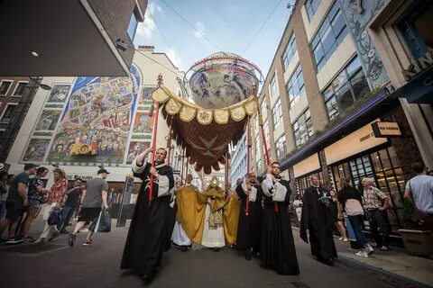 Corpus Christi Procession through the streets of Central L. 