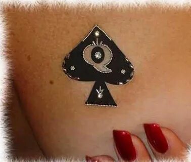 Queen of Spades Temporary Tattoo Body Jewelry CLVJ-15 Etsy i