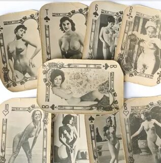 Vintage nude honey brand playing cards " Naked Wife Fucking 