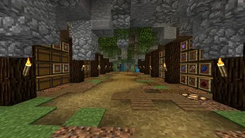 Recently finished the storage room in my ravine base. : Mine