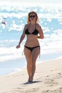 ALICE EVE in Bikini on the Beach in Miami - HawtCelebs