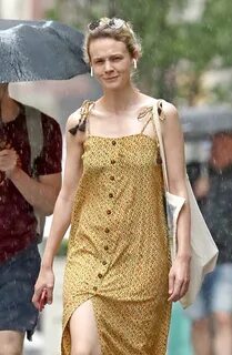 Carey Mulligan in Yellow Summer Dress -08 GotCeleb