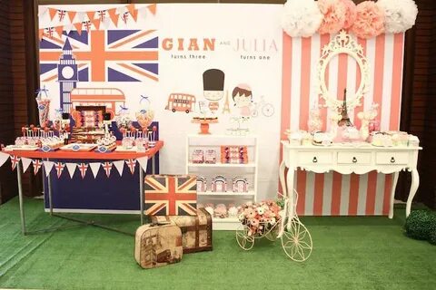 Kara's Party Ideas London + Paris Themed Birthday Party