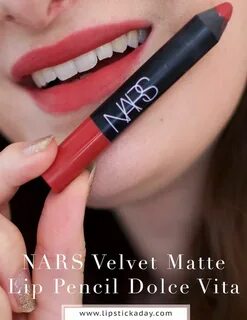 NARS Velvet Matte Lip Pencil Dolce Vita Review Swatches Lips