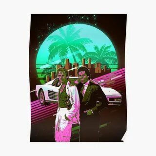 "Miami Vice retro" Poster by TwoRabbits Redbubble